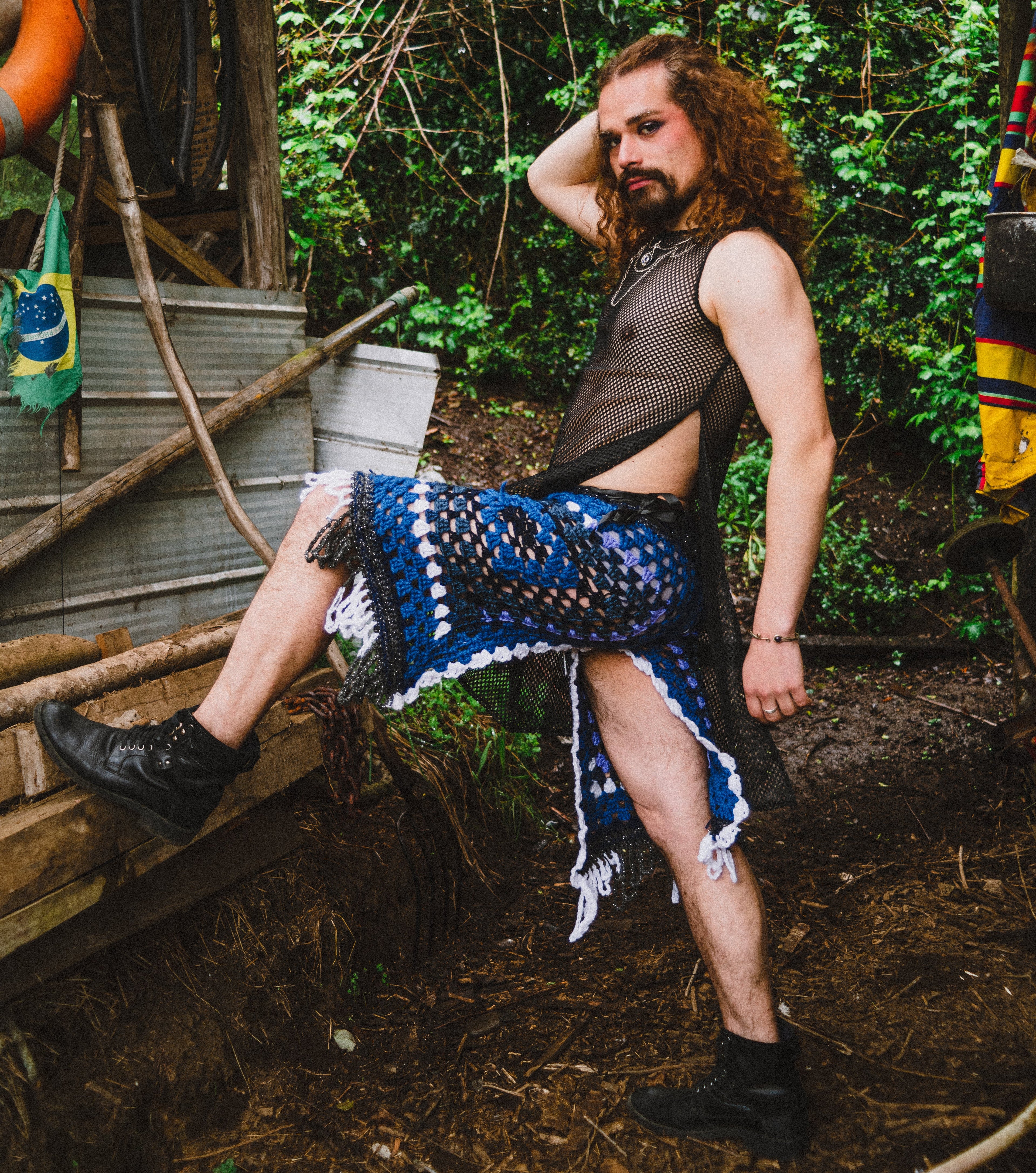 look 4 • jardín marino • pantalón océano eterno