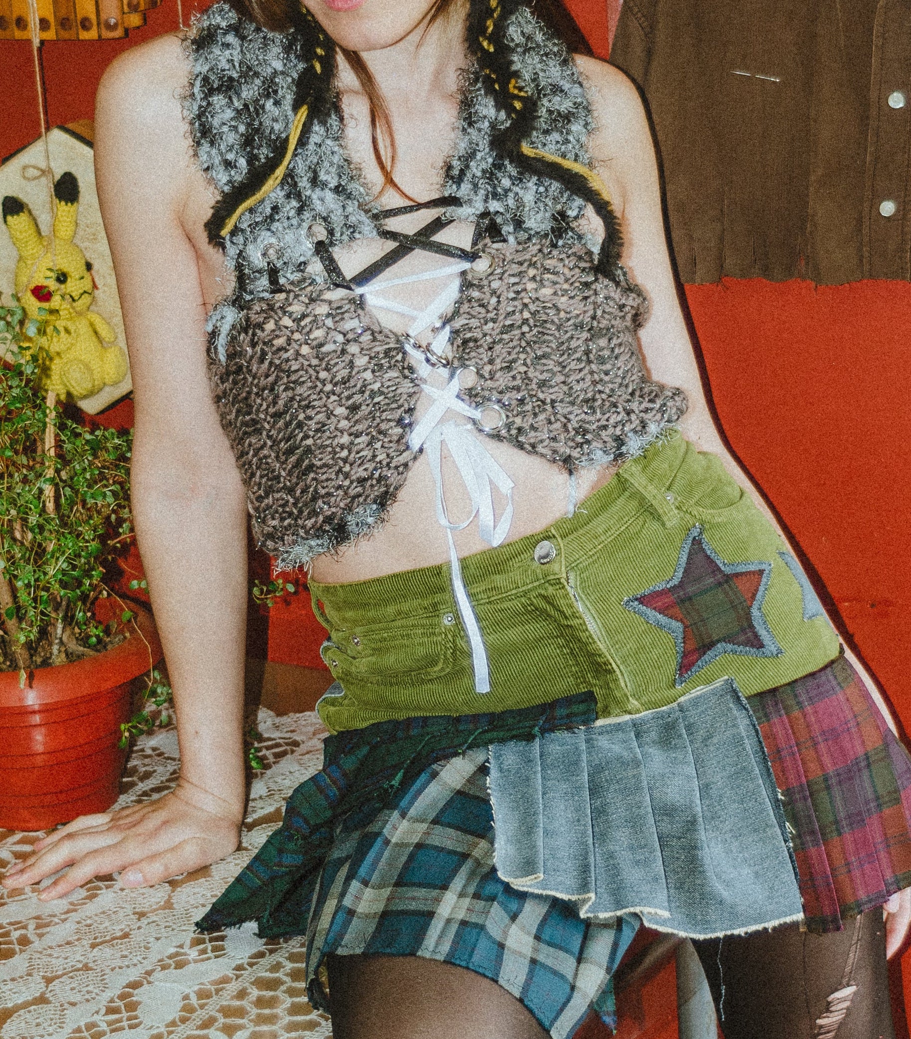 look 6 • jardín marino • top alga marina