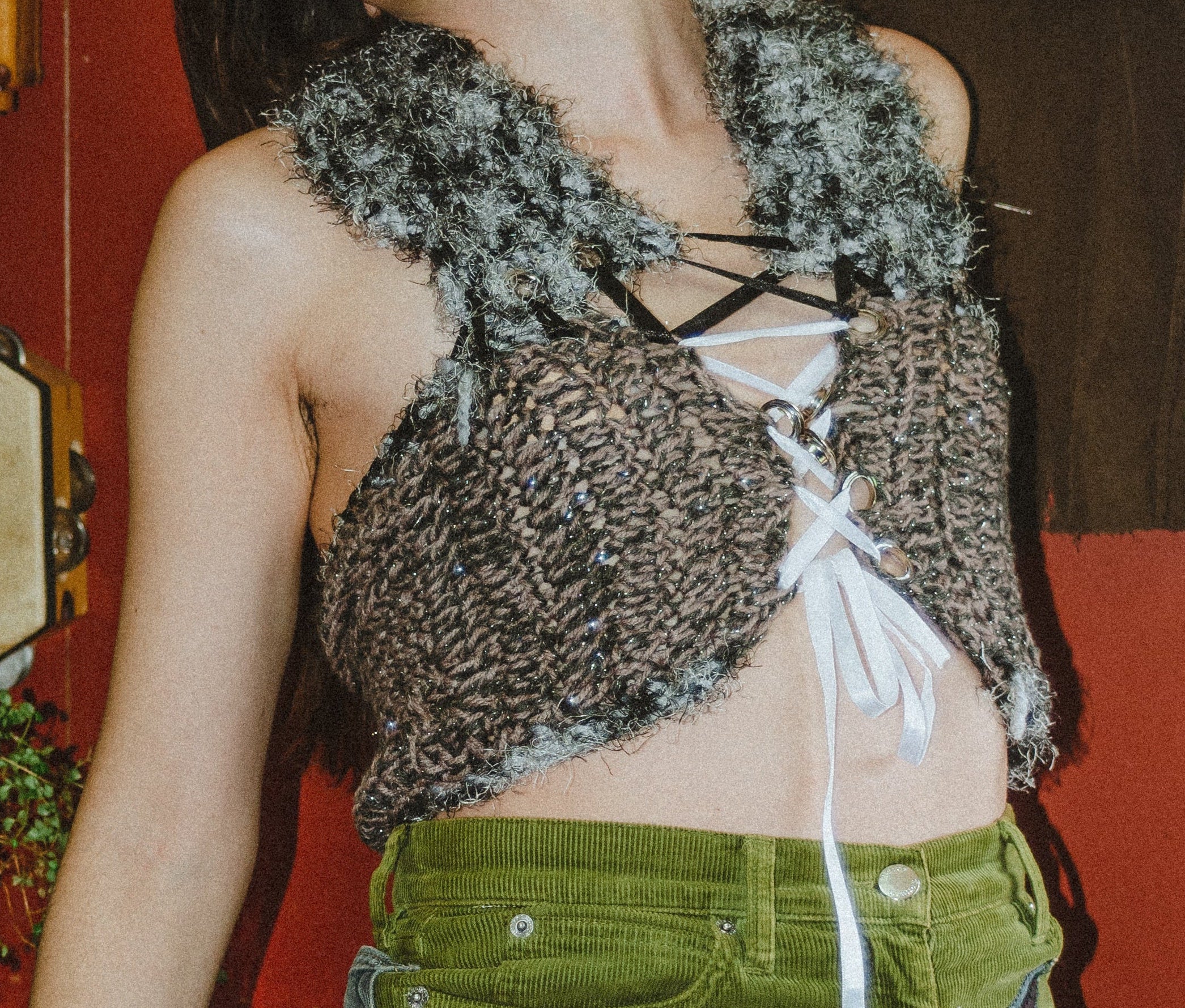 look 6 • jardín marino • top alga marina