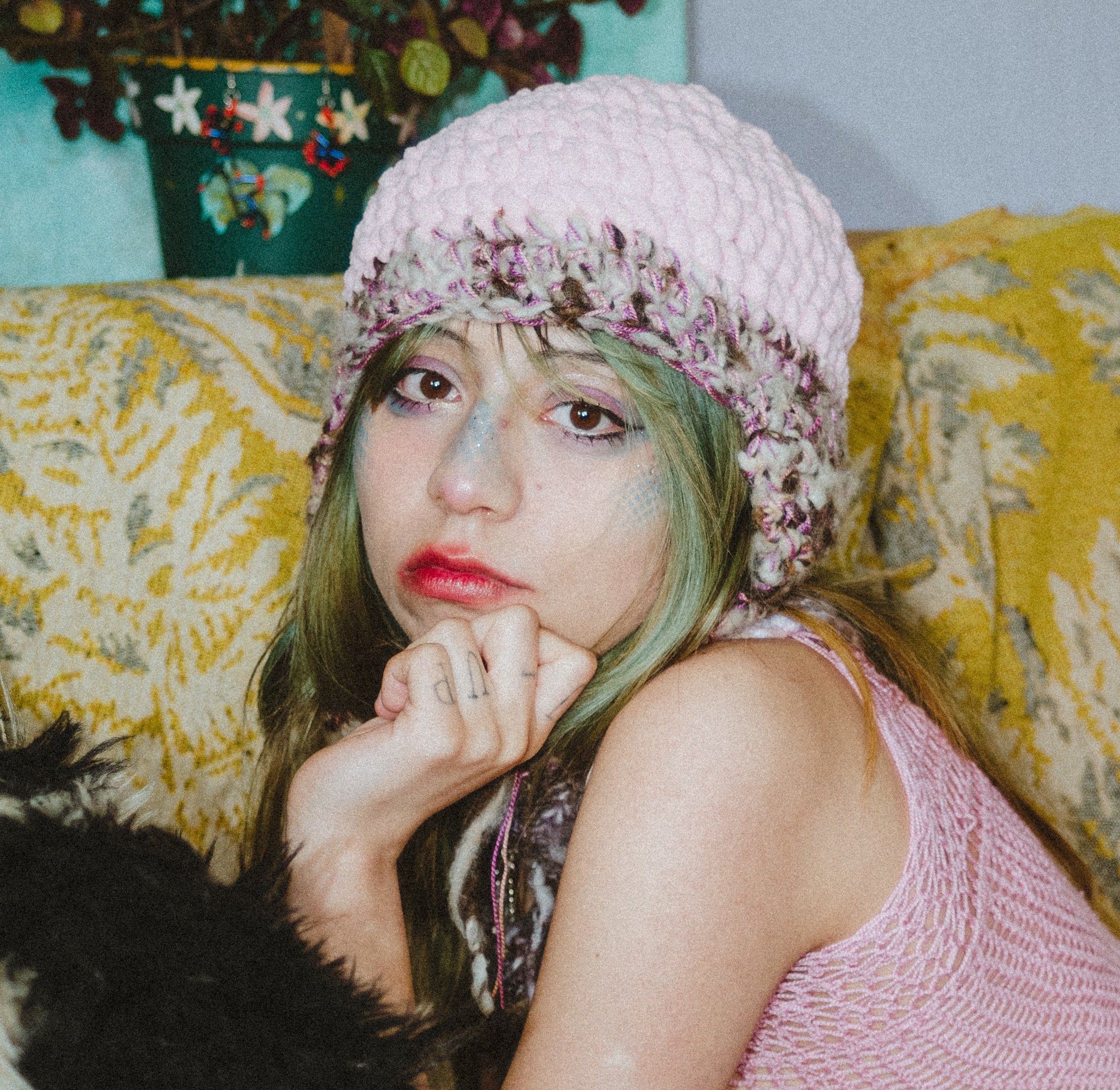 look 7 • jardín marino • gorro marea rosa