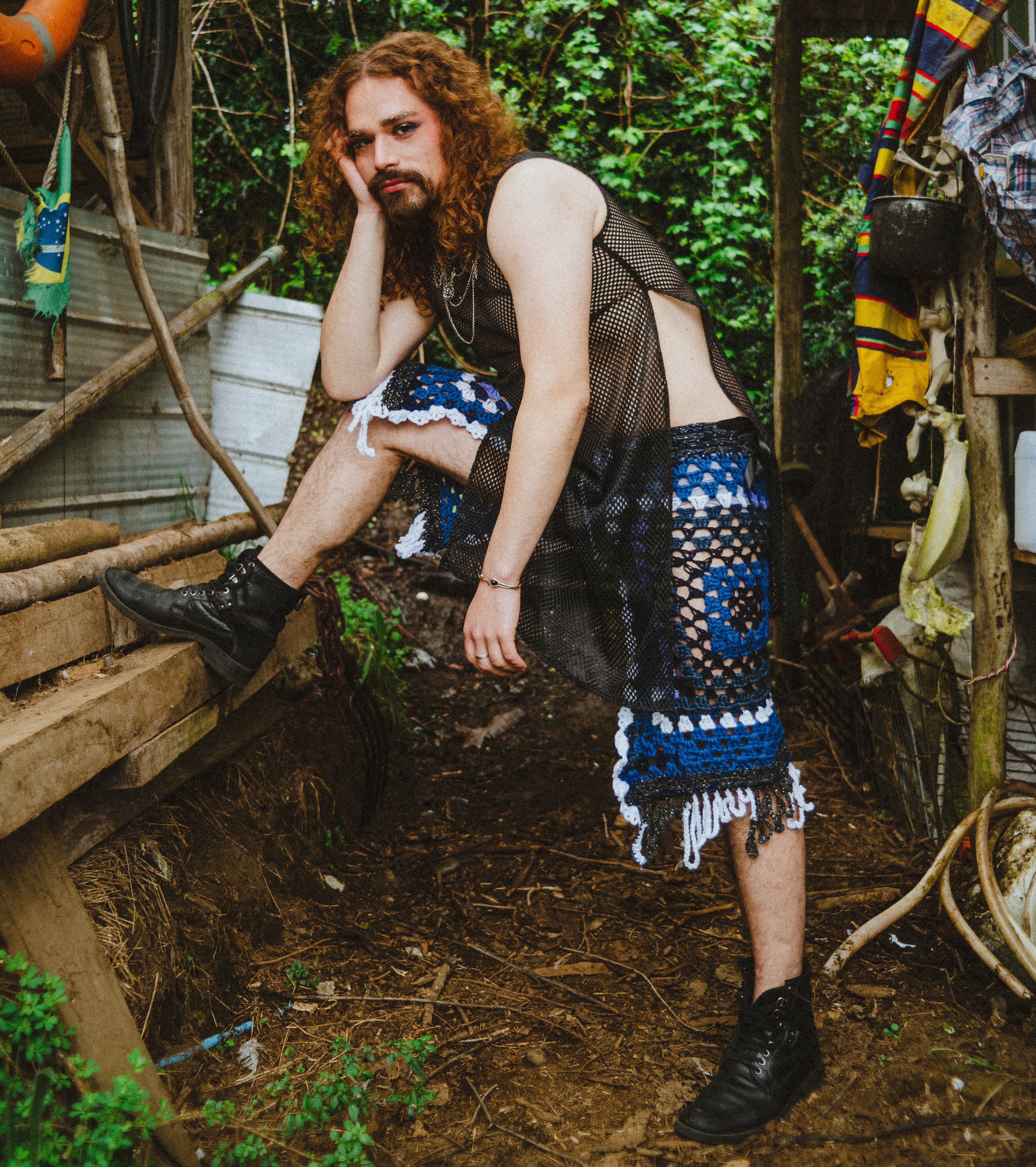 look 4 • jardín marino • pantalón océano eterno